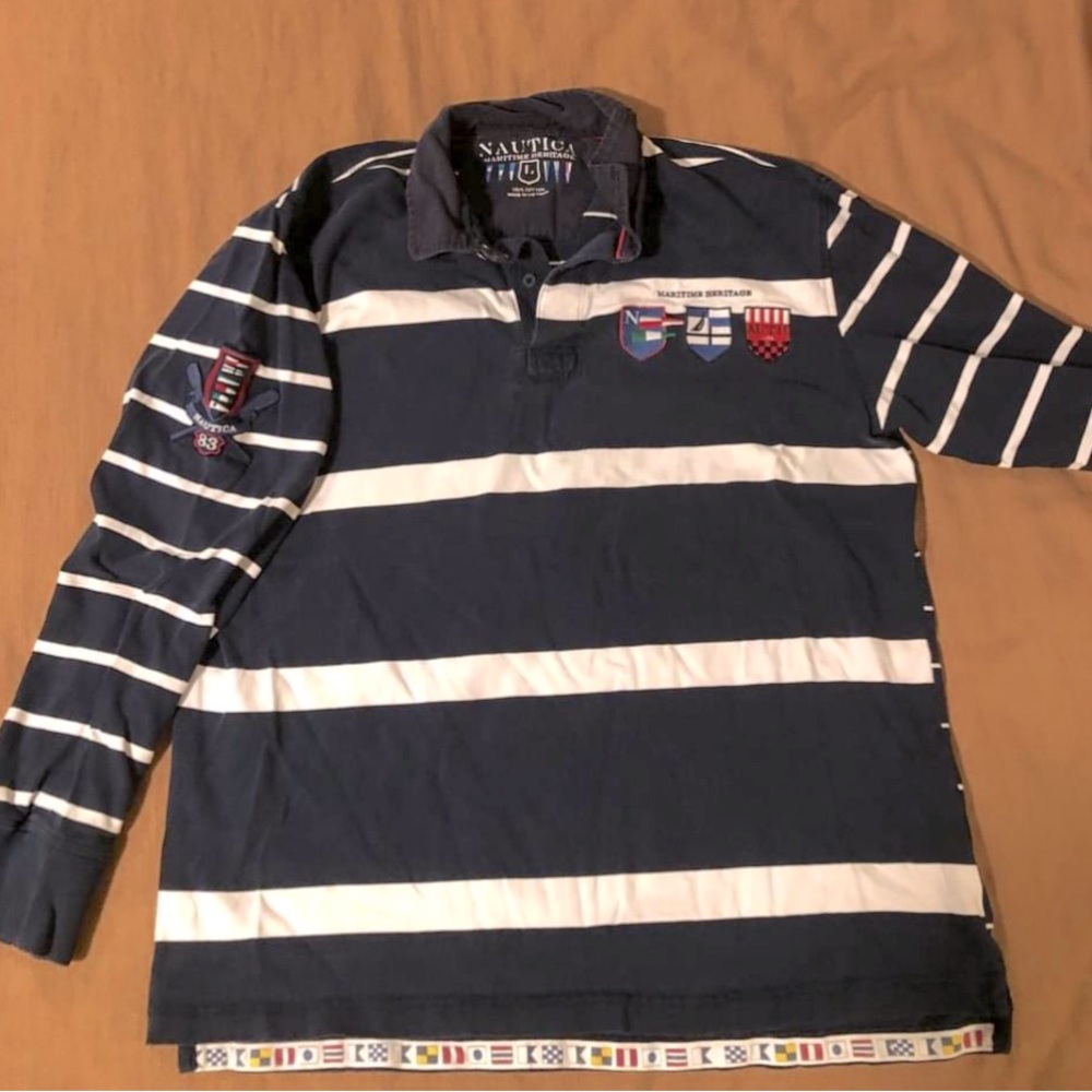 NewVintage Men's Nautica Polo Shirt Sz L